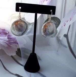 Vintage Sterling Silver Circle Earrings
